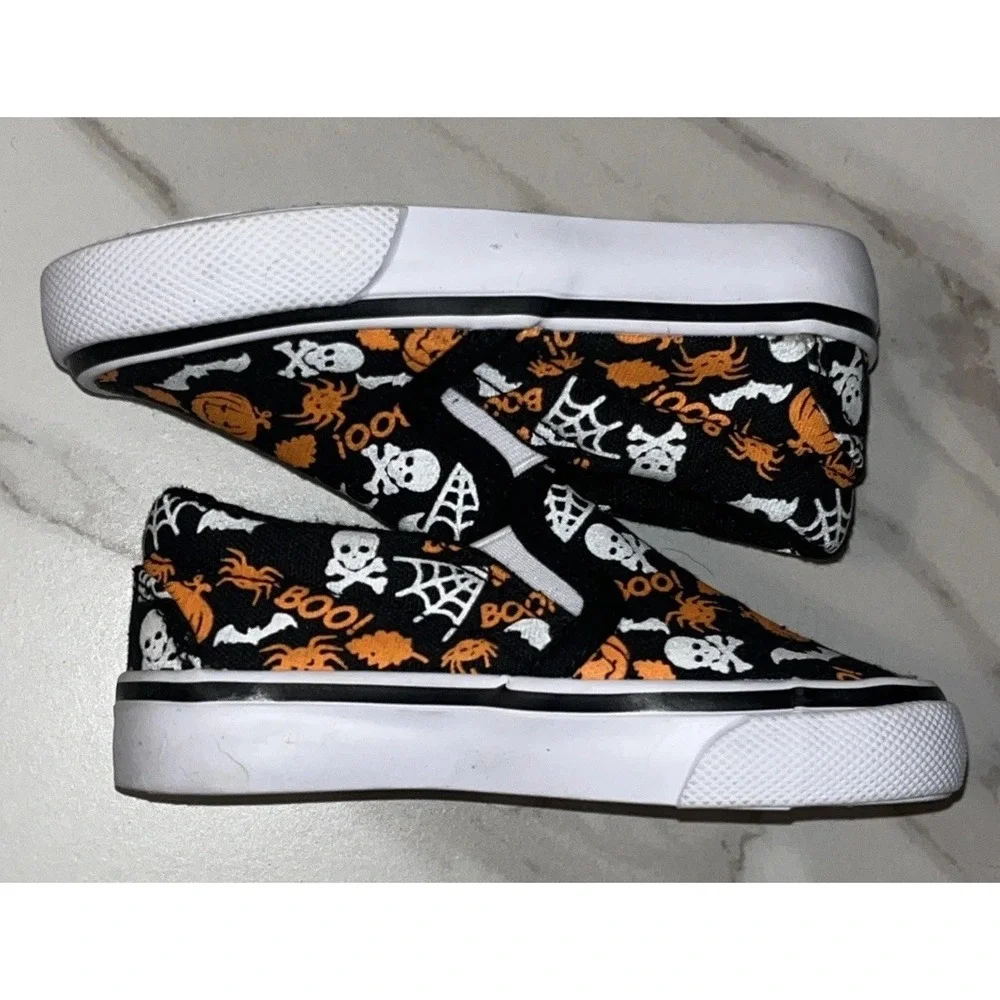 Tommy Bahama Toddler 6 Halloween Slip-On Canvas Shoes‎ Glow-in-the-Dark Pumpkin